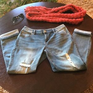 The Limited Blue Ripped Skinny Jeans Size 14